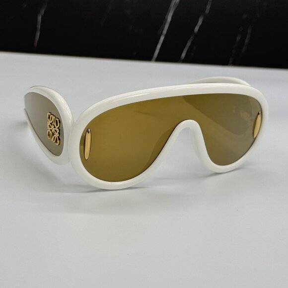 NEW LOEWE LW40108I 25G, LOEWE UNISEX SUNGLASSES WHITE GOLD - Picture 5 of 15